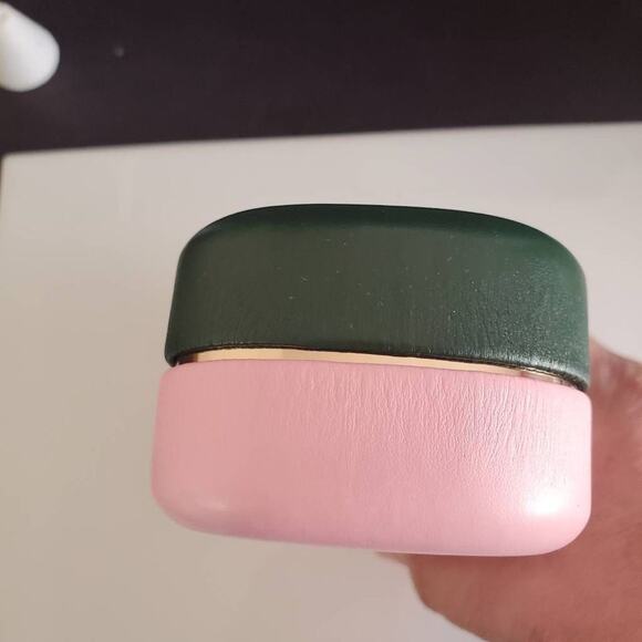 Kate Spade New York Clamshell Hardshell Sunglass Eyeglass‎ Case Pink and Green - Picture 5 of 11